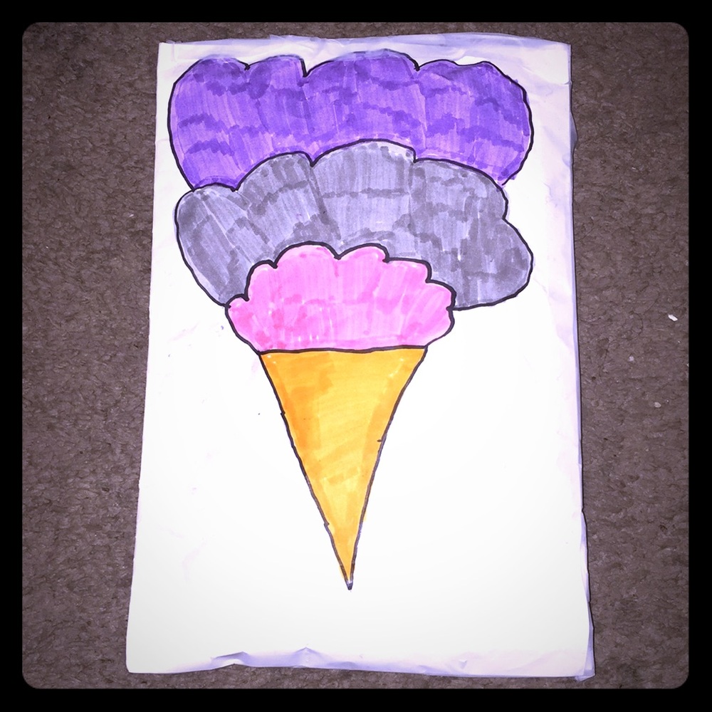 Jumbo ice cream (paper squishy) homemade